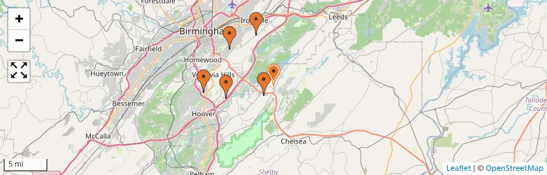 Related schools map