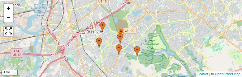 Related schools map