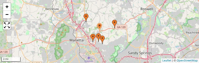 Related schools map
