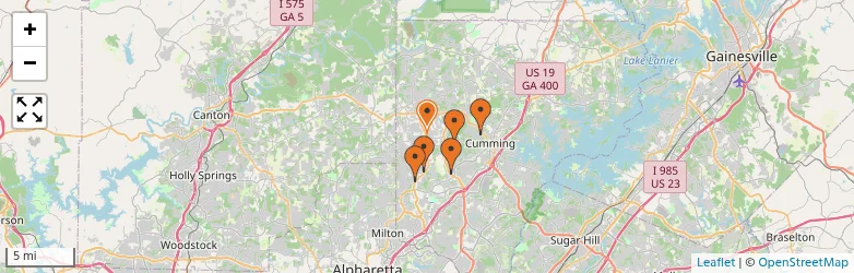 Related schools map