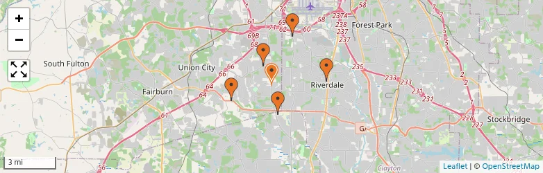 Related schools map