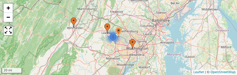Related schools map
