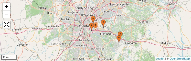 Related schools map