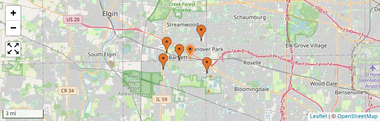 Related schools map