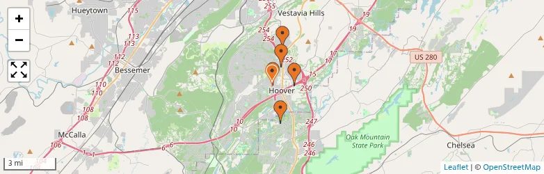Related schools map