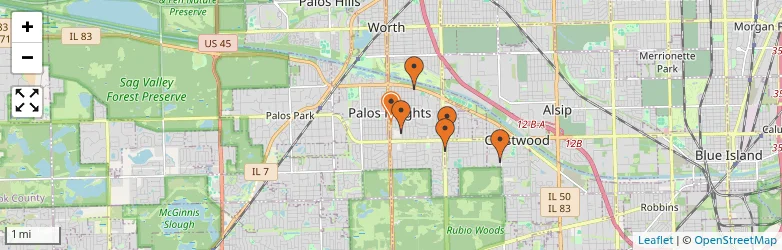 Related schools map
