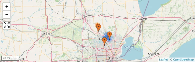 Related schools map