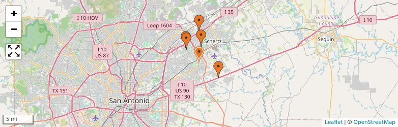 Related schools map