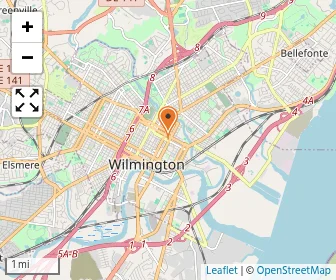 Map of Bank Of America Child Developmental Center Wilmington
