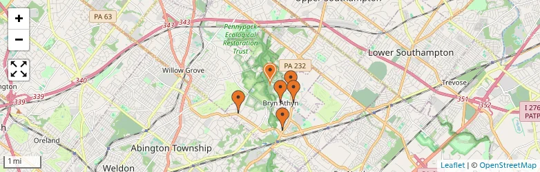Related schools map