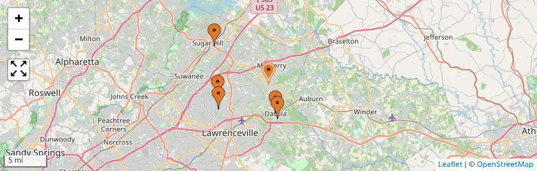 Related schools map