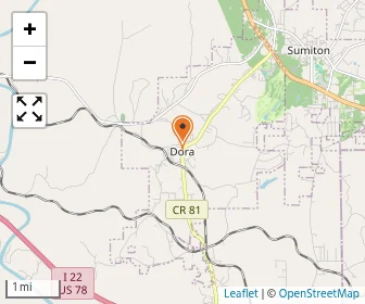 Map of Dora First Baptist Kindergarten