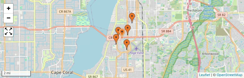 Related schools map