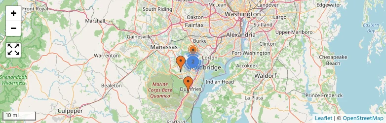 Related schools map