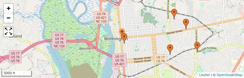 Related schools map