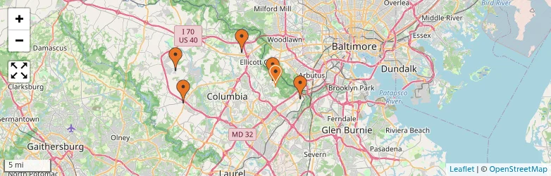 Related schools map