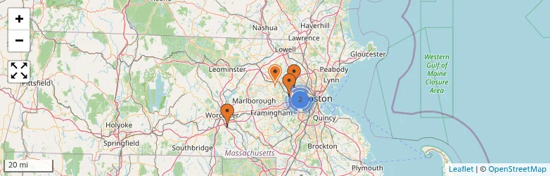 Related schools map