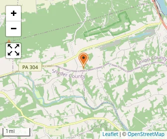 Map of County Line Amish Parochial School