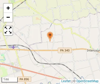 Map of Muddy Run Amish School