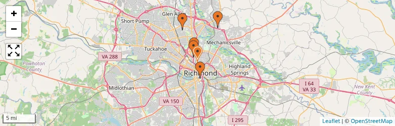 Related schools map