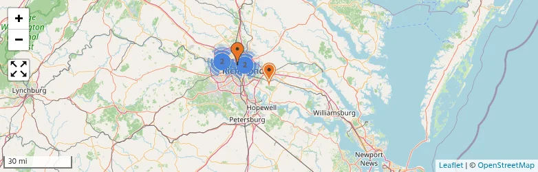 Related schools map