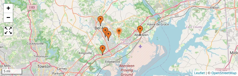 Related schools map
