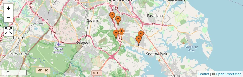 Related schools map