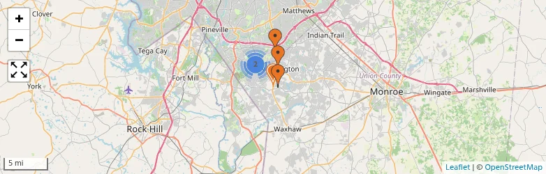 Related schools map