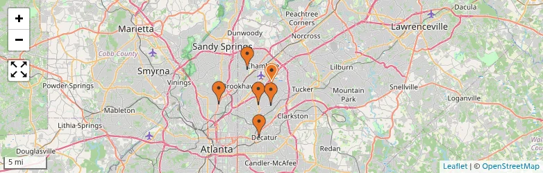 Related schools map