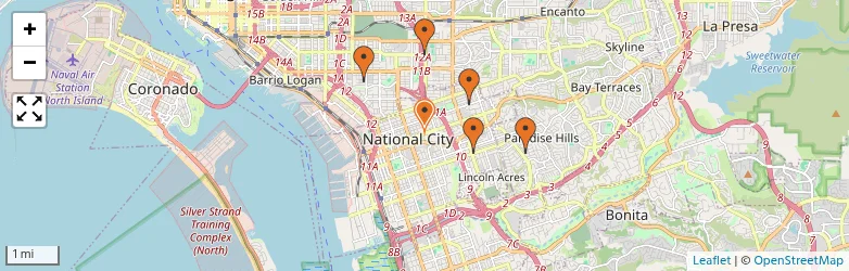 Related schools map