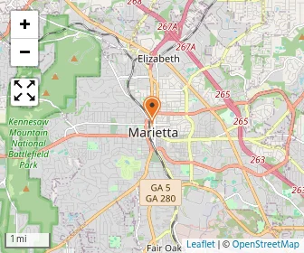 Map of Marietta First Baptist Chruch The Cee