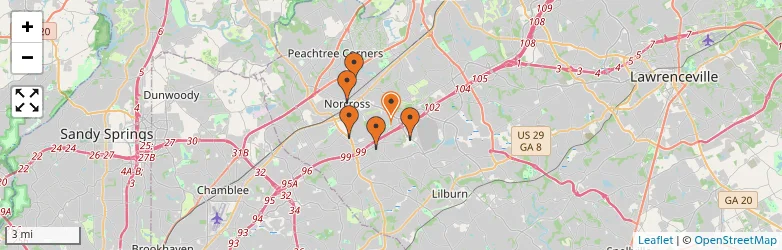 Related schools map