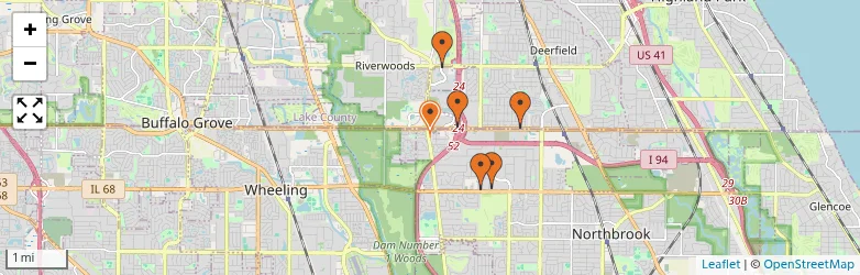 Related schools map