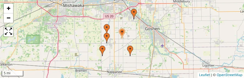 Related schools map
