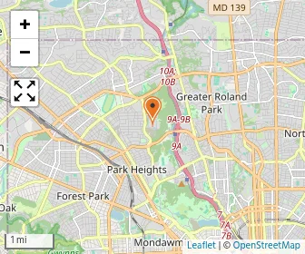 Map of Baltimore Youth Initiative High School