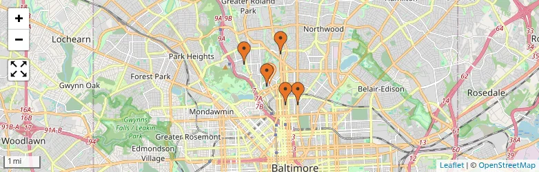 Related schools map