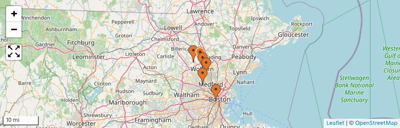 Related schools map