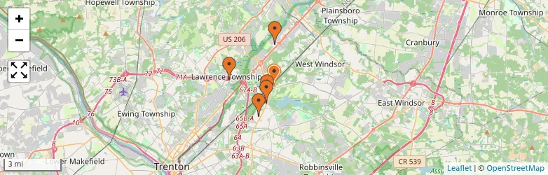 Related schools map