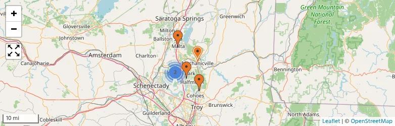 Related schools map
