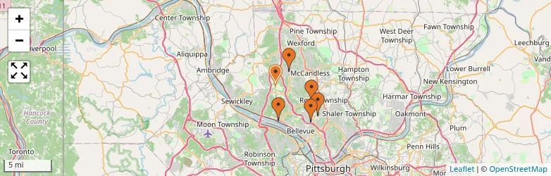 Related schools map