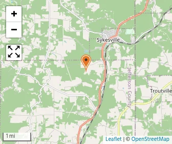 Map of Blose Hill Amish School
