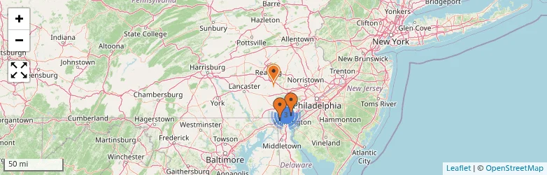 Related schools map