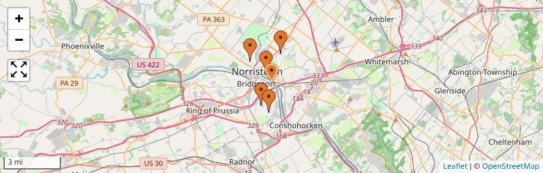 Related schools map