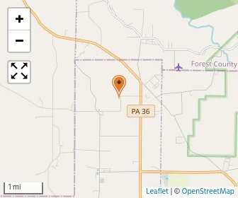 Map of Zacheral Amish School