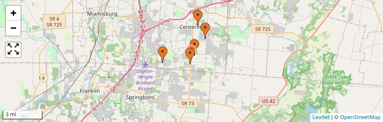 Related schools map