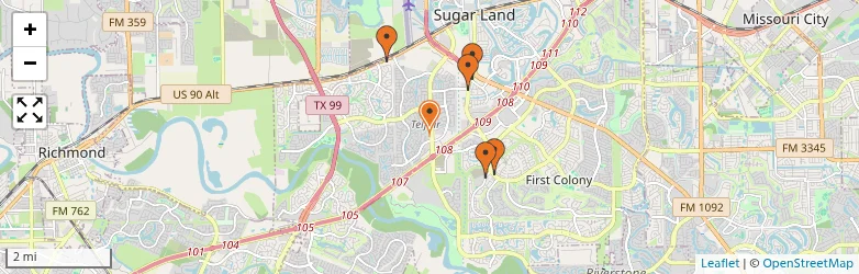 Related schools map