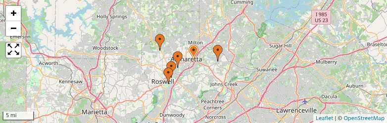 Related schools map