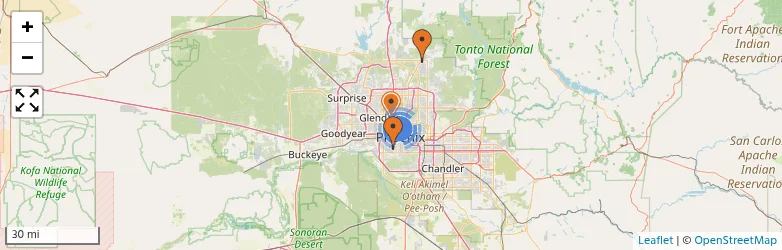 Related schools map