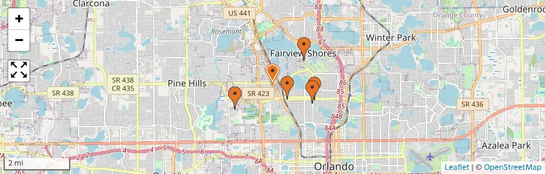 Related schools map