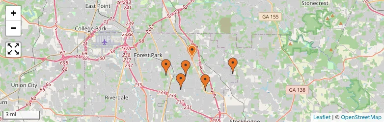 Related schools map